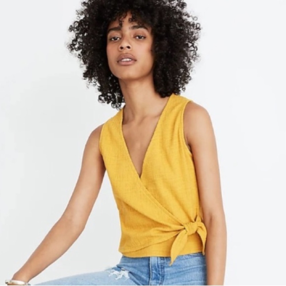 TEXTURE & THREAD by MADEWELL NWOT Wrap Tie Tank Top‎